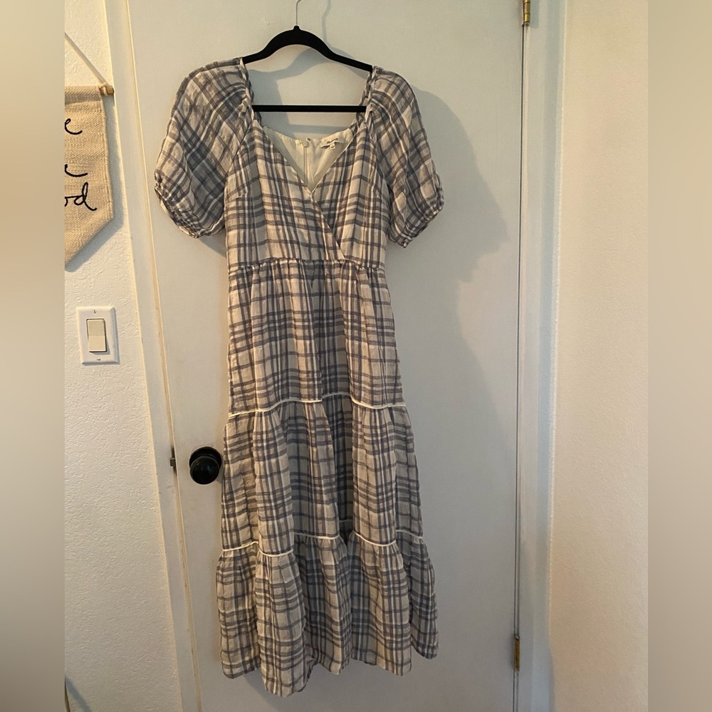 Madewell plaid wrap dress